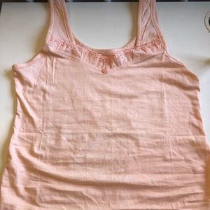Coral Embroidered Tank Top